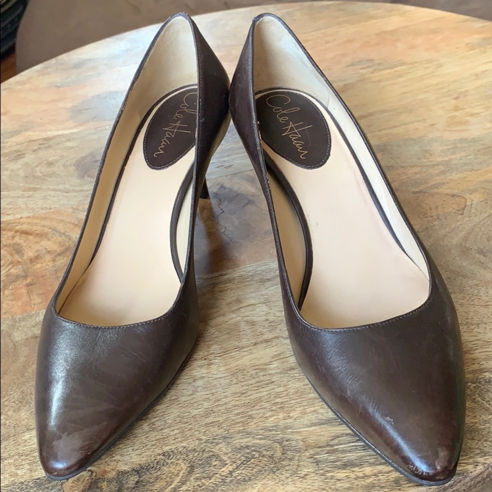Cole Haan Espresso Brown kitten heels